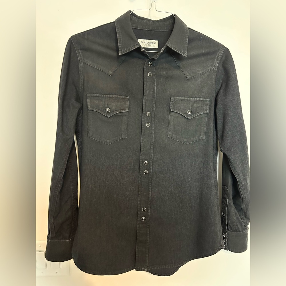 Saint Laurent Paris Black Western Shirt